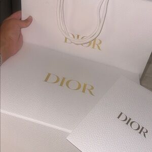 Authentic Dior Gift Box – Luxury White Textured Box + Dior Bag